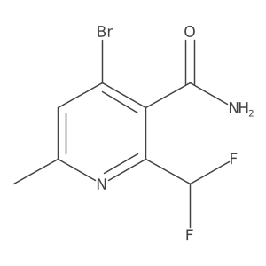 4-Bromo-2-(difluoromethyl)-6-methylnicotinamide Structure