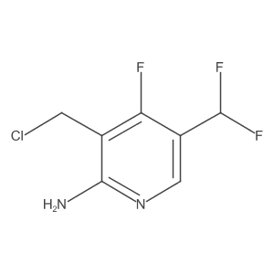 3-(Chloromethyl)-5-(difluoromethyl)-4-fluoropyridin-2-amine结构式