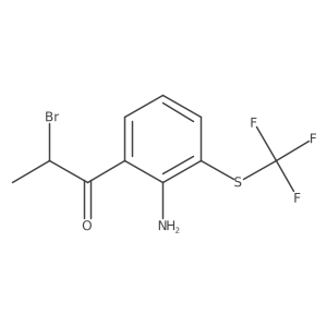 1-(2-Amino-3-(trifluoromethylthio)phenyl)-2-bromopropan-1-one结构式