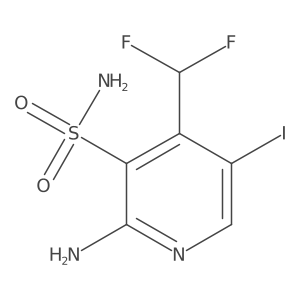 2-Amino-4-(difluoromethyl)-5-iodopyridine-3-sulfonamide Structure