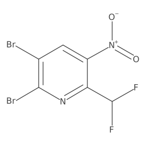 2,3-Dibromo-6-(difluoromethyl)-5-nitropyridine结构式