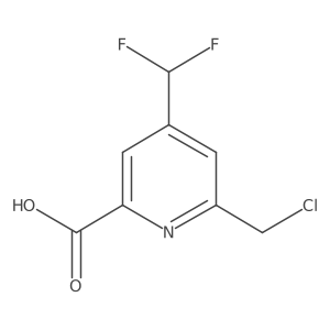 2-(Chloromethyl)-4-(difluoromethyl)pyridine-6-carboxylic acid结构式