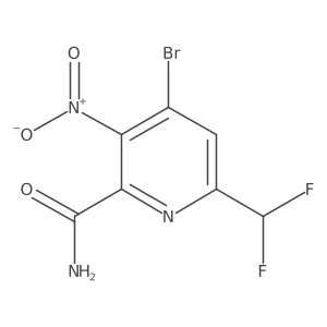 4-Bromo-6-(difluoromethyl)-3-nitropicolinamide结构式