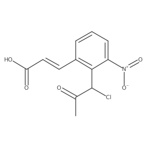 2-(1-Chloro-2-oxopropyl)-3-nitrocinnamic acid Structure