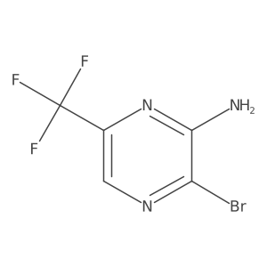 3-Bromo-6-(trifluoromethyl)pyrazin-2-amine结构式