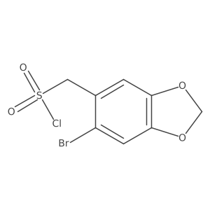 (6-Bromo-2H-1,3-benzodioxol-5-YL)methanesulfonyl chloride Structure