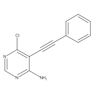 6-Chloro-5-(2-phenylethynyl)pyrimidin-4-amine结构式