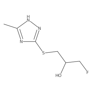 1-fluoro-3-[(5-methyl-4H-1,2,4-triazol-3-yl)sulfanyl]propan-2-ol结构式