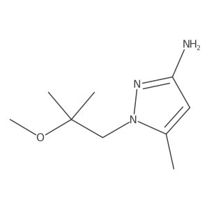1-(2-Methoxy-2-methylpropyl)-5-methyl-1H-pyrazol-3-amine结构式
