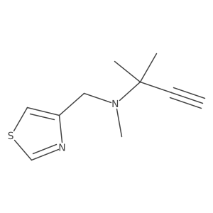 Methyl(2-methylbut-3-yn-2-yl)[(1,3-thiazol-4-yl)methyl]amine结构式
