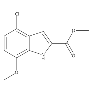 methyl 4-chloro-7-methoxy-1H-indole-2-carboxylate结构式
