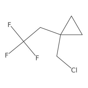 1-(Chloromethyl)-1-(2,2,2-trifluoroethyl)cyclopropane结构式