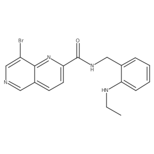 8-bromo-N-[[2-(ethylamino)phenyl]methyl]-1,6-naphthyridine-2-carboxamide结构式