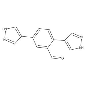 2,5-Di(1H-pyrazol-4-yl)benzaldehyde结构式