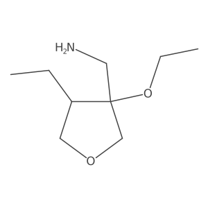 (3-Ethoxy-4-ethyloxolan-3-yl)methanamine Structure