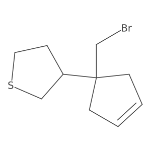 3-[1-(Bromomethyl)cyclopent-3-en-1-yl]thiolane结构式