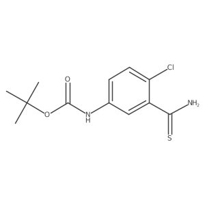 tert-butyl N-(3-carbamothioyl-4-chlorophenyl)carbamate结构式