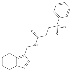 3-(phenylsulfonyl)-N-((4,5,6,7-tetrahydropyrazolo[1,5-a]pyridin-3-yl)methyl)propanamide Structure