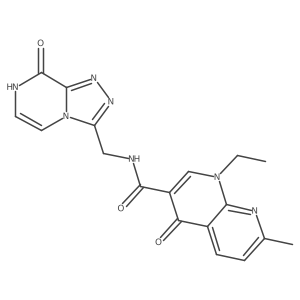 1-ethyl-N-((8-hydroxy-[1,2,4]triazolo[4,3-a]pyrazin-3-yl)methyl)-7-methyl-4-oxo-1,4-dihydro-1,8-naphthyridine-3-carboxamide Structure