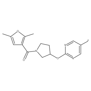 2-{[1-(2,5-Dimethylfuran-3-carbonyl)pyrrolidin-3-yl]oxy}-5-fluoropyrimidine结构式