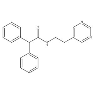 2,2-diphenyl-N-(2-(pyrimidin-5-yl)ethyl)acetamide结构式