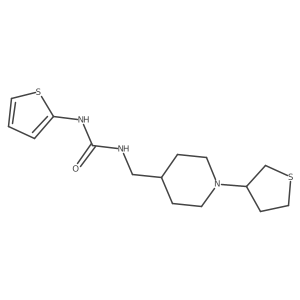1-((1-(Tetrahydrothiophen-3-yl)piperidin-4-yl)methyl)-3-(thiophen-2-yl)urea结构式