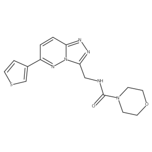 N-((6-(thiophen-3-yl)-[1,2,4]triazolo[4,3-b]pyridazin-3-yl)methyl)morpholine-4-carboxamide结构式