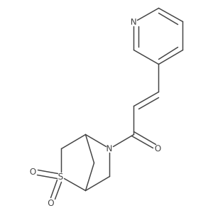 (E)-1-(2,2-dioxido-2-thia-5-azabicyclo[2.2.1]heptan-5-yl)-3-(pyridin-3-yl)prop-2-en-1-one Structure