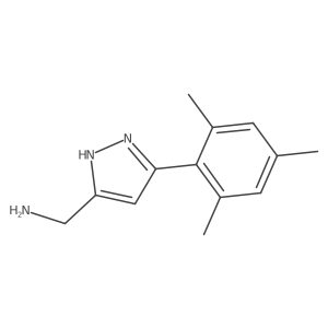 [3-(2,4,6-trimethylphenyl)-1H-pyrazol-5-yl]methanamine结构式