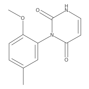 3-(2-methoxy-5-methylphenyl)pyrimidine-2,4(1H,3H)-dione Structure