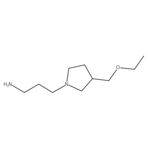 3-(3-(Ethoxymethyl)pyrrolidin-1-yl)propan-1-amine结构式