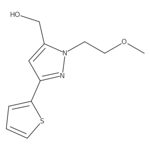 (1-(2-methoxyethyl)-3-(thiophen-2-yl)-1H-pyrazol-5-yl)methanol结构式