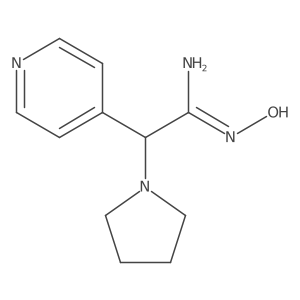 (Z)-N'-hydroxy-2-(pyridin-4-yl)-2-(pyrrolidin-1-yl)acetimidamide结构式