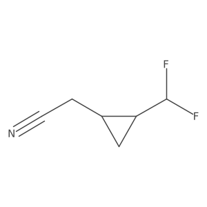 2-[2-(Difluoromethyl)cyclopropyl]acetonitrile Structure