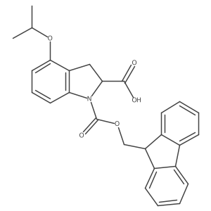 1-{[(9H-fluoren-9-yl)methoxy]carbonyl}-4-(propan-2-yloxy)-2,3-dihydro-1H-indole-2-carboxylic acid Structure