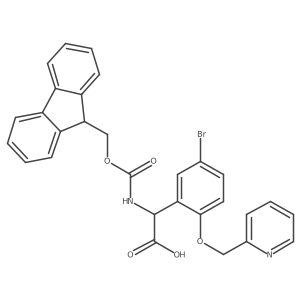 2-{5-bromo-2-[(pyridin-2-yl)methoxy]phenyl}-2-({[(9H-fluoren-9-yl)methoxy]carbonyl}amino)acetic acid Structure