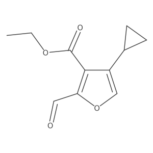 Ethyl 4-cyclopropyl-2-formylfuran-3-carboxylate结构式