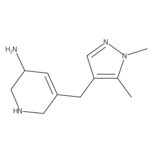 5-[(1,5-dimethyl-1H-pyrazol-4-yl)methyl]-1,2,3,6-tetrahydropyridin-3-amine Structure