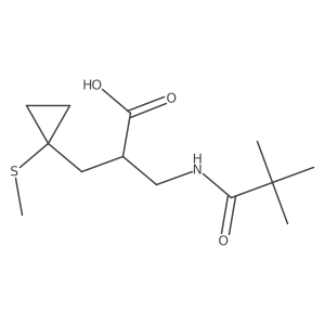 3-(2,2-Dimethylpropanamido)-2-{[1-(methylsulfanyl)cyclopropyl]methyl}propanoic acid Structure
