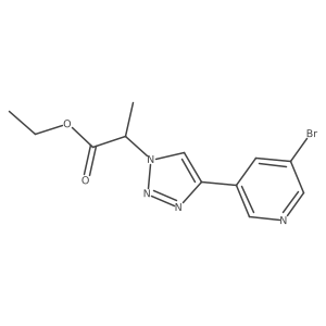 ethyl 2-[4-(5-bromopyridin-3-yl)-1H-1,2,3-triazol-1-yl]propanoate Structure