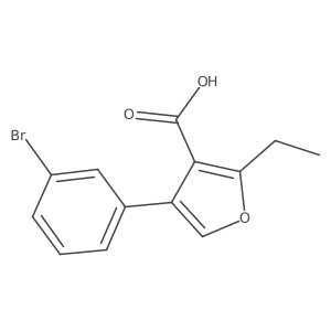 4-(3-Bromophenyl)-2-ethylfuran-3-carboxylic acid结构式