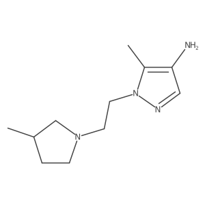 5-methyl-1-[2-(3-methylpyrrolidin-1-yl)ethyl]-1H-pyrazol-4-amine结构式