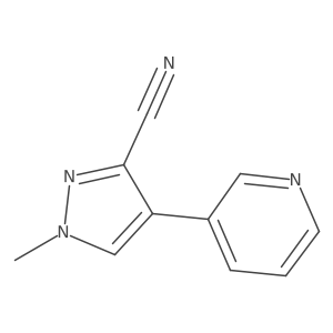 1-methyl-4-(pyridin-3-yl)-1H-pyrazole-3-carbonitrile Structure