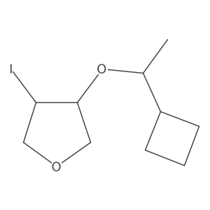 3-(1-Cyclobutylethoxy)-4-iodooxolane结构式
