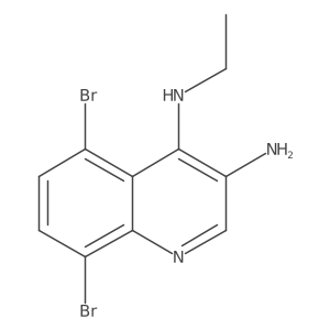 5,8-dibromo-N4-ethylquinoline-3,4-diamine结构式