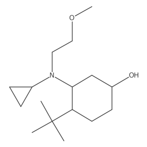 4-Tert-butyl-3-[cyclopropyl(2-methoxyethyl)amino]cyclohexan-1-ol结构式