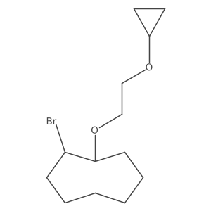 1-Bromo-2-(2-cyclopropoxyethoxy)cyclooctane结构式