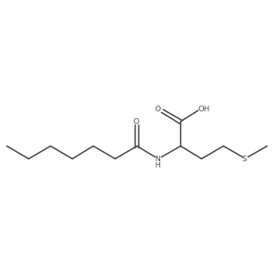 Methionine, N-heptanoyl-, DL- Structure