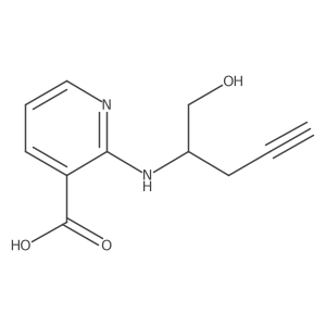 2-[(1-Hydroxypent-4-yn-2-yl)amino]pyridine-3-carboxylic acid Structure