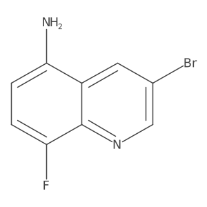 3-Bromo-8-fluoroquinolin-5-amine结构式